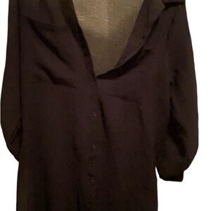 Fashion Nova Black Button Down Shirt